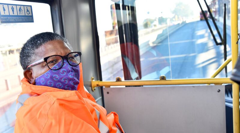 "Minister Fikile Mbalula inspects Rea-Vaya buses and stations as part of Coronavirus Covid-19 safety measures" by GovernmentZA is licensed under CC BY-ND 2.0